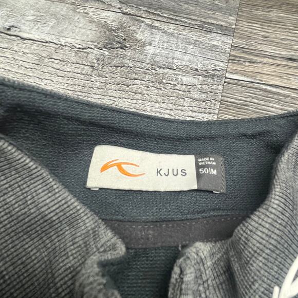 KJUS Liam Tech Wool Half-Zip Steel Grey Melange Mens M Performance Sweatshirt - Picture 4 of 8